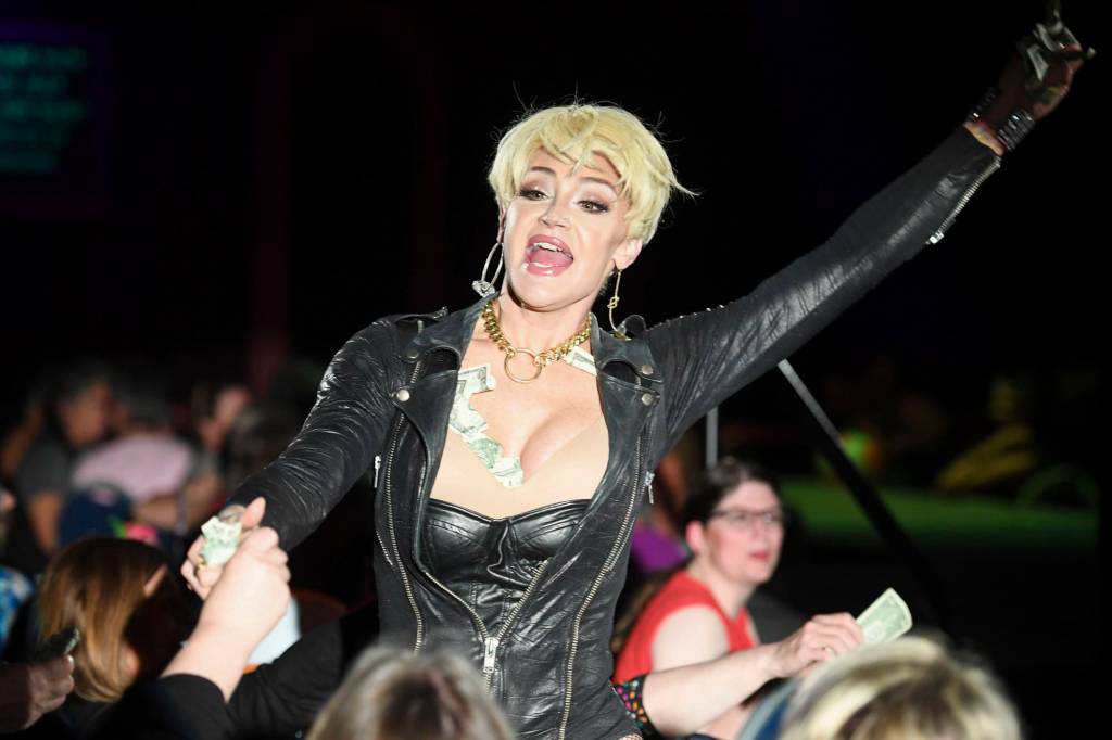 Sonique performs at the 5th annual GLITZ Drag Show in honor of the 50th Anniversary of the Stonewall Riots and Juneau Pride Kickoff! at Centennial Hall on Friday, June 14, 2019. (Michael Penn | Juneau Empire)