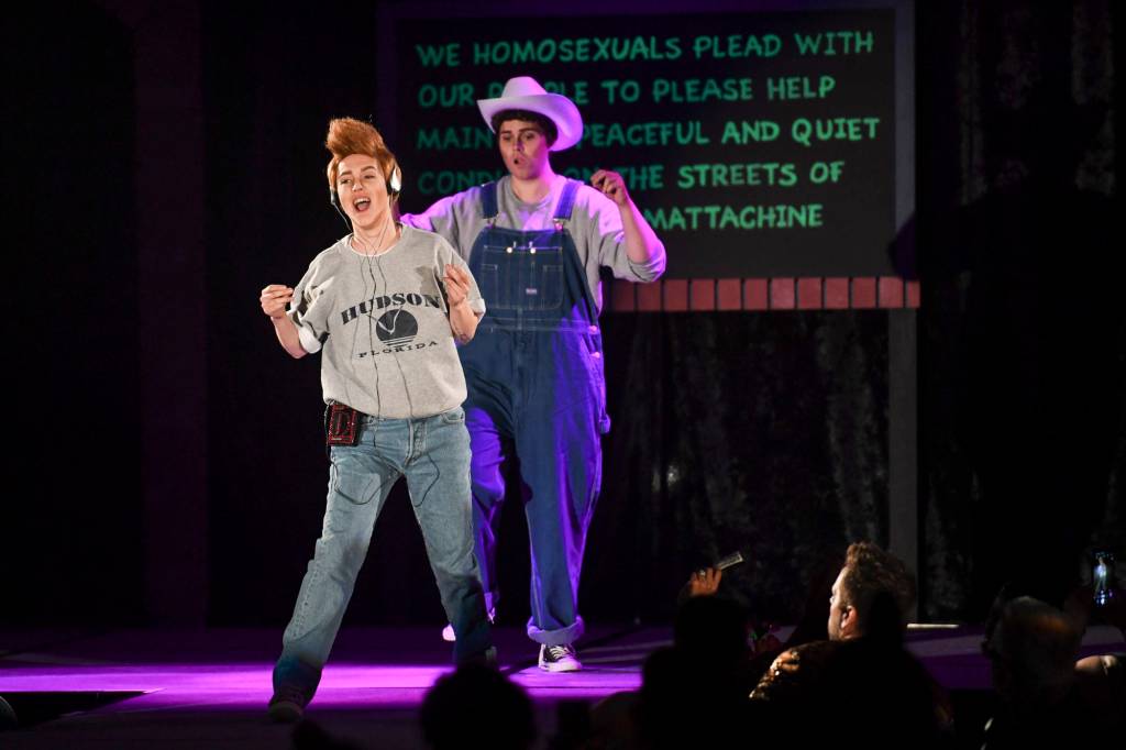 Ryder Strong performs at the 5th annual GLITZ Drag Show in honor of the 50th Anniversary of the Stonewall Riots and Juneau Pride Kickoff! at Centennial Hall on Friday, June 14, 2019. (Michael Penn | Juneau Empire)