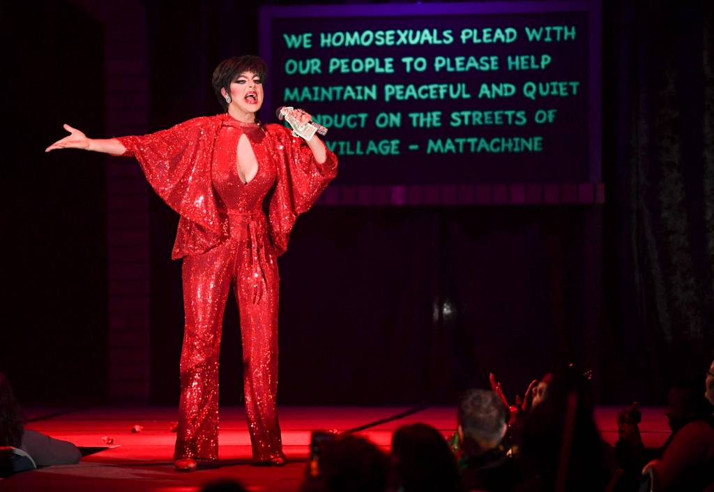Gigi Monroe performs at the 5th annual GLITZ Drag Show in honor of the 50th Anniversary of the Stonewall Riots and Juneau Pride Kickoff! at Centennial Hall on Friday, June 14, 2019. (Michael Penn | Juneau Empire)