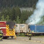 Capital City Fire/Rescue personnel respond to a fire in storage containers on Valley Boulevard on Monday, June 17, 2019. (Courtesy photo | Ed Quinto, Capital City Fire/Rescue)