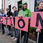 Advocates turn out in front of the Alaska State Capitol to show local support for the 2001 National Roadless Rule during a Tongass Rally on Saturday, June 22, 2019. (Michael Penn | Juneau Empire)