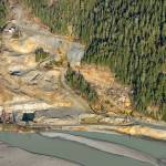 Heavy metals run out of the Tulsequah Chief mine opening and down to holding ponds next to the Tulsequah River Wednesday, Oct. 8, 2008. Leakage from those ponds can be seen entering the river that flows into the Taku River down stream. (Michael Penn | Juneau Empire)