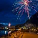 This file photo from July 4, 2016, shows the citys Fourth of July fireworks display over Juneau. (Micheal Penn | Juneau Empire File)