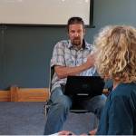 General Manager Dave Scanlan gives a presentation to the North Douglas Neighborhood Association July 1, 2019. (Ben Hohenstatt | Juneau Empire)