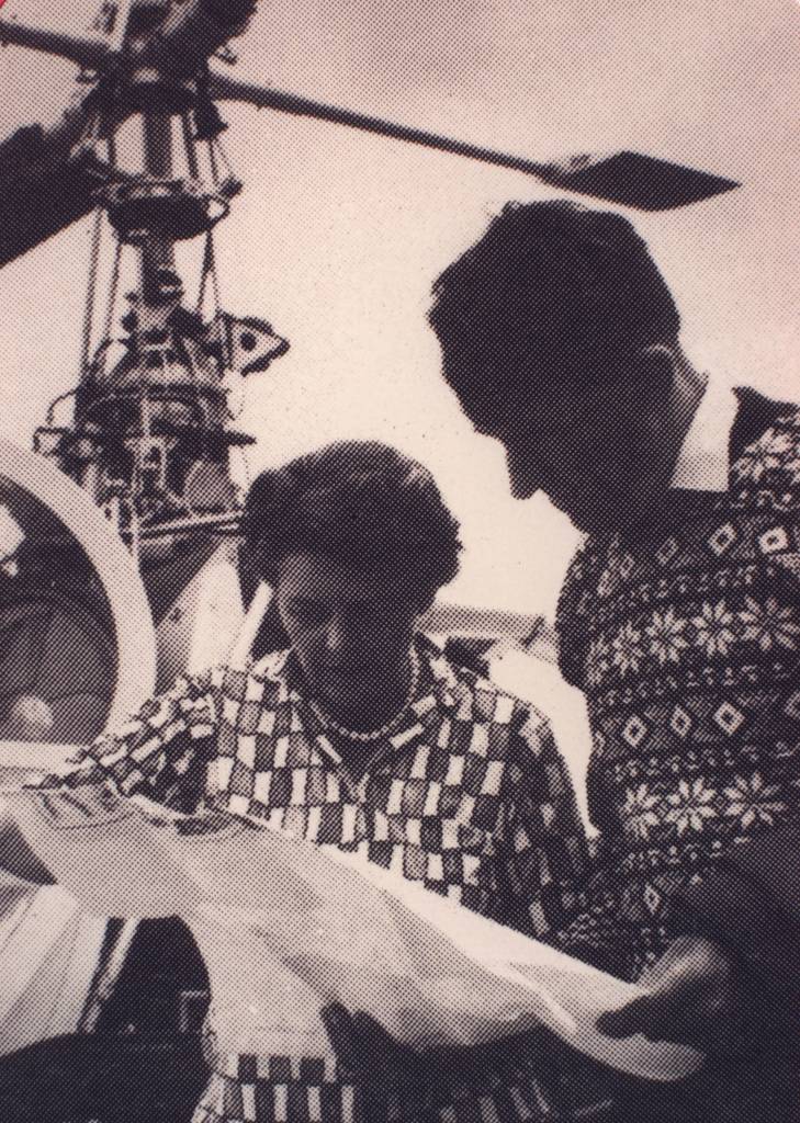 Nancy Livingston with Sir Endmund Hilary, one of the first men to successfully summit Mt. Everest. Livingston flew Hilary to the Mendenhall Glacier in 1963. (Courtesy Photo | Texas Womans University)