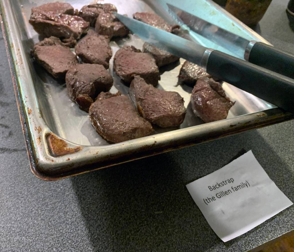 Deer meat, donated by the Gillen family, feeds Alaskans in the Aurora Club at Darmouth College. (Courtesy photo | Maleah Wenzel)