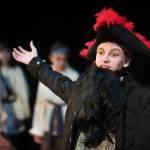 Miles Caldwell in the title role rehearses in Perseverance Theatres STAR production of Bloody Blackbeard on Tuesday, July 16, 2019. (Michael Penn | Juneau Empire)