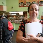 Mariya Lovishchuk, Executive Director of the Glory Hall  Juneaus homeless shelter and soup kitchen  speaks Wednesday, July 17, 2019, about cuts in services that will take place starting next month with the elimination of state funding. (Michael Penn | Juneau Empire)