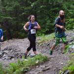 A group of runners head up Perseverance Trail at the start of the Juneau Ridge Race on Saturday, July 20, 2019. Over 60 runners participated in the 15-mile mountain running race that featured approximately 5,000 feet of elevation gain. (Nolin Ainsworth | Juneau Empire)