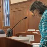 Rep. Jennifer Johnston, R-Anchorage, speaks in favor of Senate Bill 2002 during a House floor session Sunday, July 21, 2019. (Ben Hohenstatt | Juneau Empire)