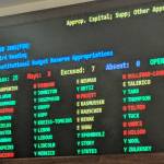 The vote for funding the capital budget through the Constitutional Budget Reserve and reversing the sweep failed 25-7. (Ben Hohenstatt | Juneau Empire)