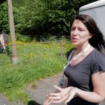 Jennifer Canfield, co-owner of marijuana retailer Green Elephant, talks on Monday, June 24, 2019, about how the company might turn its backyard into an onsite consumption garden if given permission by the city. (Michael Penn | Juneau Empire)