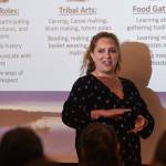 Brenda Thayer, a mental health counselor for SEARHC, speaks of trauma in Native communities during a speech at the Walter Soboleff Center on Tuesday, July 23, 2019. (Michael Penn | Juneau Empire)
