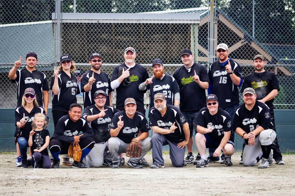 The Mens E Division winners of the 2019 Rainball Invitational: Double Ugly. (Courtesy Photo | Katie Damian)