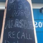 Tommy Josephs recently carved shame pole includes interactive elements, such as a chalkboard-like section that allows for messages to be written. Joseph also carved a pacifier that can be placed in the mouth of a likeness of President Donald Trump, who is also depicted by the the pole. (Courtesy Photo | Kristina Cranston)                                Tommy Josephs recently carved shame pole includes interactive elements, such as a chalkboard-like section that allows for messages to be written. Joseph also carved a pacifier that can be placed in the mouth of a likeness of President Donald Trump, who is also depicted by the the pole. (Courtesy Photo | Kristina Cranston)