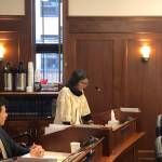 Rep. Jennifer Johnston, R-Anchorage, introduces HB 2003, the bill that allocates at $1,600 PFD. (Peter Segall | Juneau Empire)