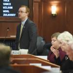 Rep. David Eastman, R-Wasilla, objects on a vote to rescind a previous vote on the budget during a House session at the Capitol on Monday, July 29, 2019. (Michael Penn | Juneau Empire)