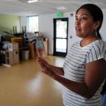 Amber Frommherz, Director for the Tlingit and Haidas Head Start program, talks about funding for the program at one of two classrooms at their Airport Shopping Center location on Tuesday, July 30, 2019. (Michael Penn | Juneau Empire)