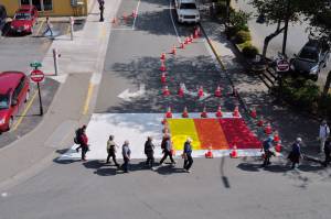 Colorful crossing comes to downtown Juneau — legally this time