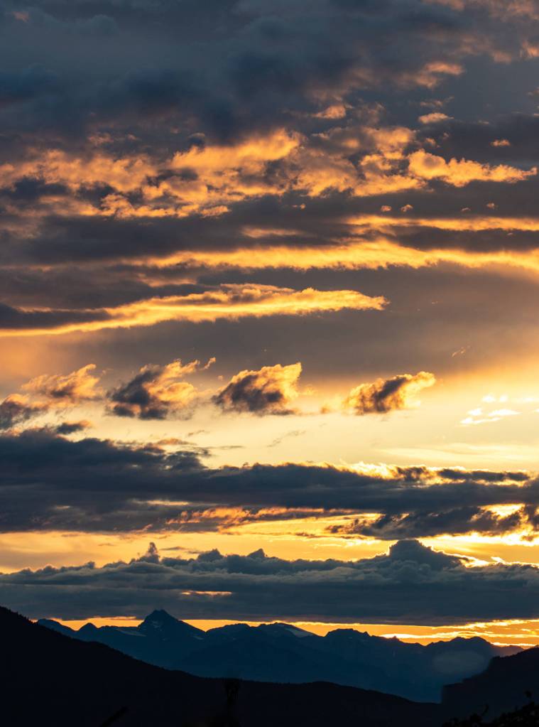 The sun sets over the Chilkat Mountains on July 23, 2019. (Courtesy Photo | Kerry Howard)