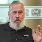 James Helfenstine speaks about his work in the U.S. Coast Guards 17th District Bridge Administration during an interview on Friday, July 26, 2019. (Michael Penn | Juneau Empire)