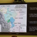 Map shown during a roundtable meeting on the Alaska-British Columbia Transboundary mining at the Federal Building in Juneau on Monday, Aug. 5, 2019. (Michael Penn | Juneau Empire)