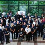 The Juneau Police Department organized participation in the National Night Out for all Juneau public services, including Capital City Fire/Rescue, the Alaska State Troopers, and other uniformed and nonuniformed public services, Aug. 6, 2019. (Photo by Michael S. Lockett | Juneau Empire)