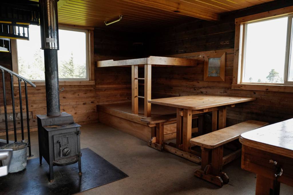 The Auke Nu Trail ends at the John Muir Cabin on Wednesday, Aug. 7, 2019. (Michael Penn | Juneau Empire)