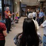 Michael Orelove talks about the making of the 1994 Juneau Time Capsule on its 25th anniversary at the Hurff Ackerman Saunders Federal Building in Juneau on Friday, Aug. 9, 2019. (Michael Penn | Juneau Empire)