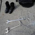 Tethered wrenches wait for members of the U.S. Armys 74th Engineer Dive Detachment and U.S. Coast Guard Regional Dive Locker West as they work together on a project at the Don D. Statter Boat Harbor in Auke Bay on Friday, Aug. 16, 2019. (Michael Penn | Juneau Empire)