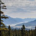 The view of Gasitneau Channel and Juneau from near the John Muir Cabin on Wednesday, Aug. 7, 2019. (Michael Penn | Juneau Empire)