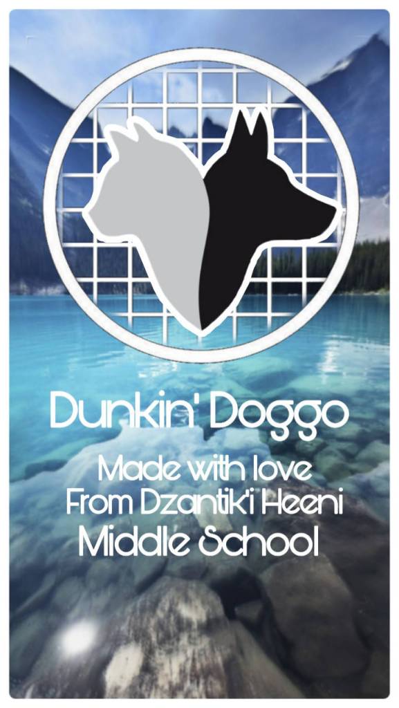 Dunkin Doggo design by Savannah Johnson for her eighth grade math class business making dog treats out of local salmon. (Photo courtesy Savannah Johnson)