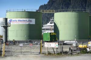 The Delta Western, Inc. facility on Mt. Roberts Street as pictured in this Friday, Sept. 6, 2019, photo was the site of an alleged Clean Air Act violation, according to the Environmental Protection Agency. (Michael Penn | Juneau Empire)