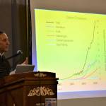 Dr. Dan Grossman, gives a lecture on his current project In the Heat of the Moment: Reports from the Front Lines of the Climate Crisis at the Juneau Arts and Humanities Council on Monday, Sept. 9, 2019. (Peter Segall | Juneau Empire)