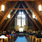 Rev. Charles Bower speaks at Northern Light United Church in Juneau during the Climate Change Through the Eyes of Alaska Natives, forum on Sept. 12, 2019. (Peter Segall | Juneau Empire)