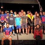 Students celebrate and pose for a picture at the end of camp at Centennial Hall. (Courtesy photo | Kyle Worl)