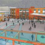 This conceptual art depicts what Heritage Square would look like after the completion of a proposed Sealaska Heritage Arts Campus. (Courtesy Photo | MRV Architects)