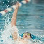 Juneau-Douglas Chaz Van Slyke competes in the 200 Yard IM at the Juneau Invitational Swim Meet at the Dimond Park Aquatic Center on Friday, Sept. 20, 2019. (Michael Penn | Juneau Empire)