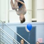 Thunder Mountains Caden Cunningham competes in the diving event at the Juneau Invitational Swim Meet at the Dimond Park Aquatic Center on Friday, Sept. 20, 2019. (Michael Penn | Juneau Empire)