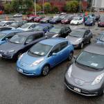 Juneau residents meet for the Sixth Annual Electric Vehicle Juneau Roundup on Saturday, Sept. 21, 2019. (Michael Penn | Juneau Empire)