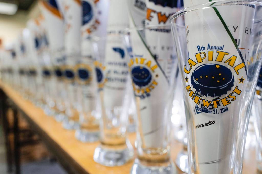 Juneau residents turn out for the Rotary Club of Juneaus Eighth Annual Capital Brewfest at the Juneau Arts and Culture Center on Saturday, Sept. 21, 2019. Twenty brewing and distribution companies were on hand for the fundraiser to benefit the University of Alaska and Rotarys service projects, scholarships, international youth exchanges and other project. The event was sold out with 900 tickets sold. (Michael Penn | Juneau Empire)