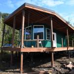 The Hilda Dam Cabin at Eaglecrest Ski Area is nearly complete on Monday, Sept. 9, 2019. The first city-owned cabin, that can sleep eight, will be open for rental in mid-October according to General Manager Dave Scanlan. There will be an opening for the cabin Saturday. (Michael Penn | Juneau Empire)