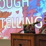 Vera Starbard speaks at an Evening at Egan lecture last month. Perseverance Theatre announced Friday its partnership with the playwright would be extended. (Ben Hohenstatt | Juneau Empire)