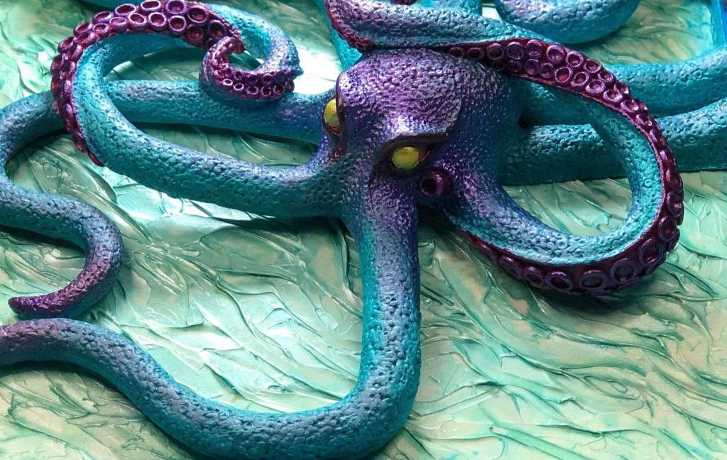 This is a giant Pacific octopus sculpture by Nicole Taylor giant at Nicci Knacks studio in Wrangell. (Courtesy Photo | Nicole Taylor)