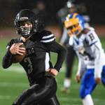 Juneaus Gaby Soto scores the first touchdown against Bartlett at Adair-Kennedy Memorial Field on Saturday, Oct. 5, 2019. Juneau won 67-24. (Michael Penn | Juneau Empire)