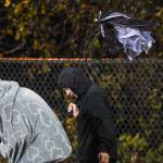 The weather kept only hardy Juneau fans to watch them face Bartlett at Adair-Kennedy Memorial Field on Saturday, Oct. 5, 2019. Juneau won 67-24. (Michael Penn | Juneau Empire)
