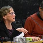 Deputy City Manager Mila Cosgrove, walks the Assembly Finance Committee through a detailed breakdown of the citys expenditures at City Hall on Wednesday, Oct. 9, 2019. (Peter Segall | Juneau Empire)