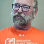 Terry White talks during an interview on Thursday, Oct. 10, 2019, about living with multiple myeloma and looking forward to an expedition in Patagonia as a fundraiser for research. (Michael Penn | Juneau Empire)