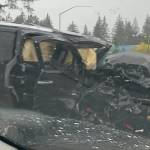 Car crash on Egan Drive near Glacier Highway on Oct. 11, 2019. (Photo Courtesy of David Kirby)