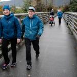 Juneau residents participate in the annual community mental health run, the Extra Tough 5K & 1 Mile Run, on Saturday, Oct. 12, 2019, starting at Riverbend Elementary School. The run is sponsored by National Alliance on Mental Illness (NAMI) Juneau. (Michael Penn | Juneau Empire)